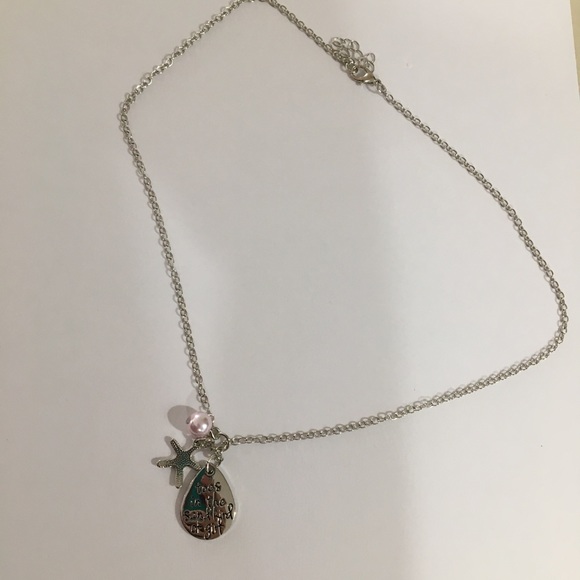 Necklace Toes in the Sand NEW Silver Star Pink - Picture 3 of 3